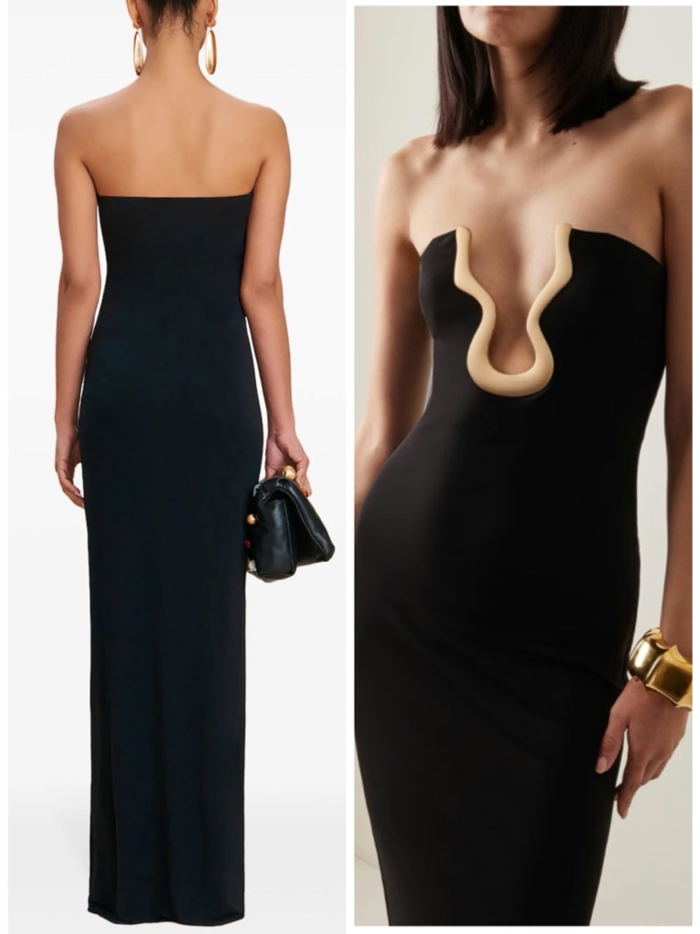 Cult Gaia Abril Maxi Black Dress SZ US 0 - Picture 2 of 9